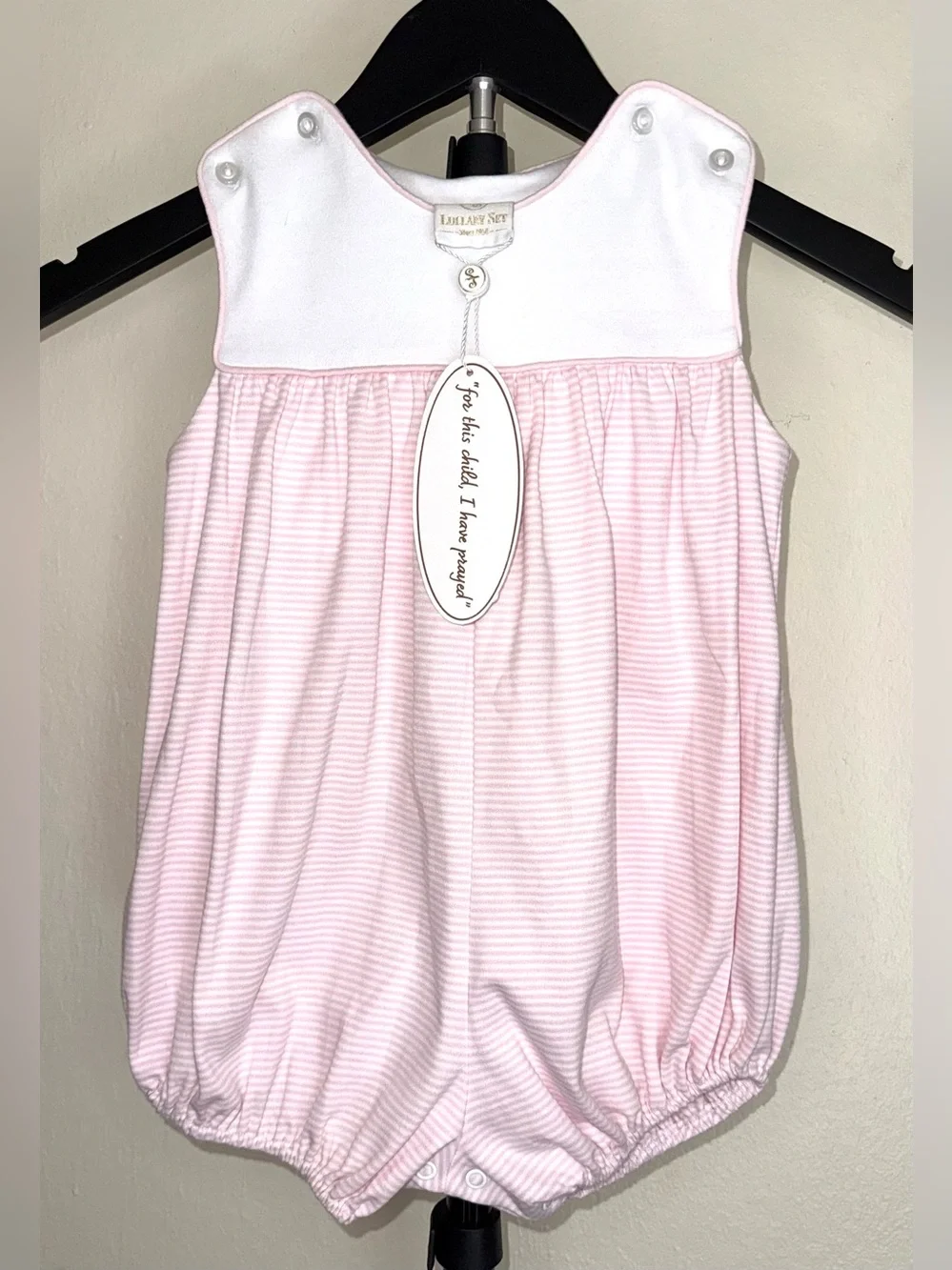 Lullaby Set Charming Bubble in Pensacola Pink Ministripe, size 24 mos, NWT